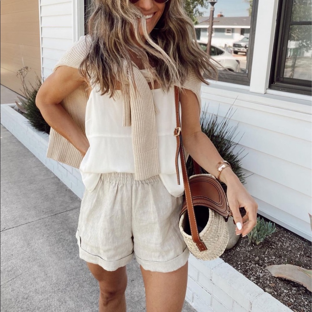 Reformation Nashville Linen Short    oatmeal